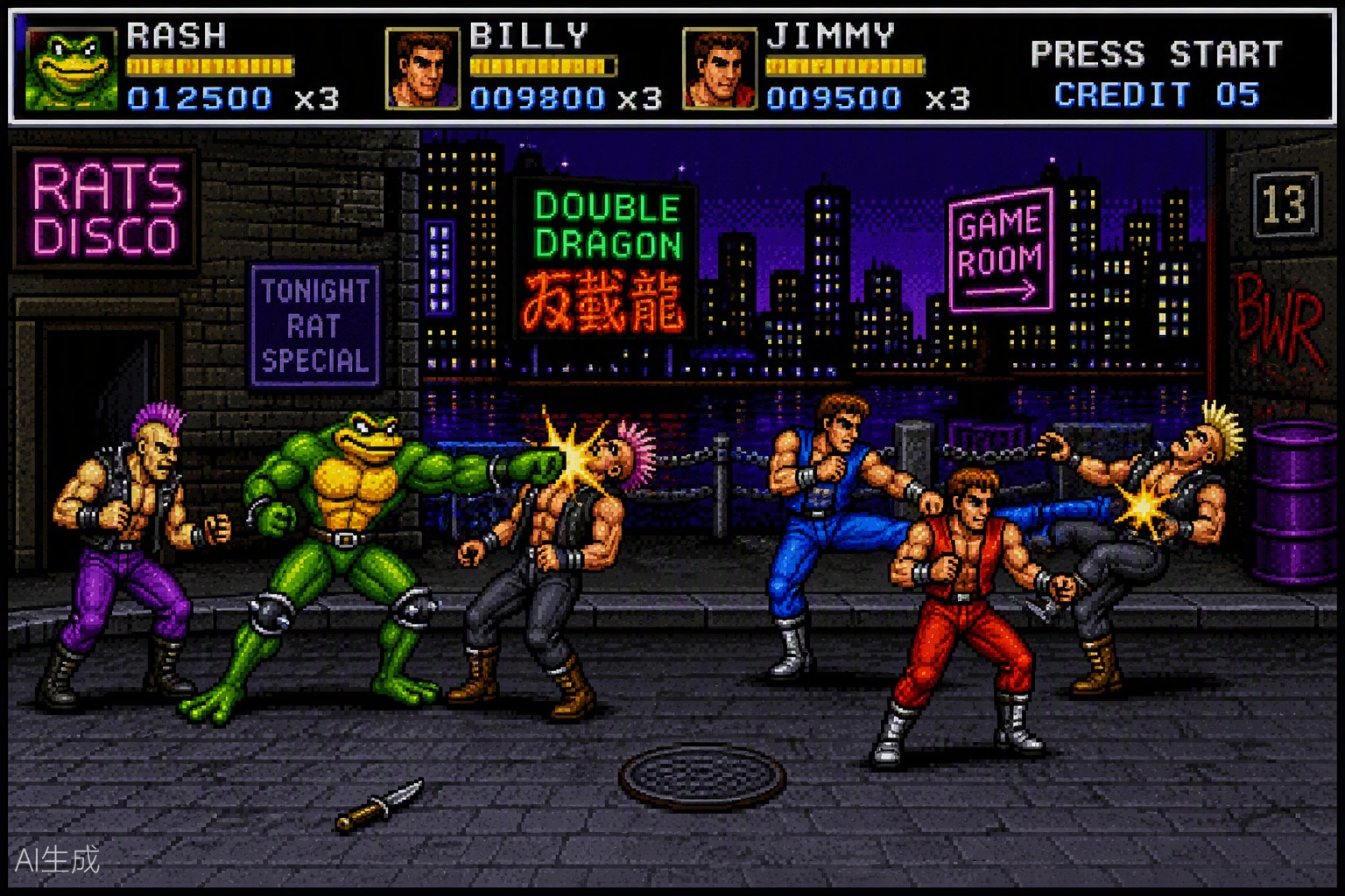 Battletoads & Double Dragon